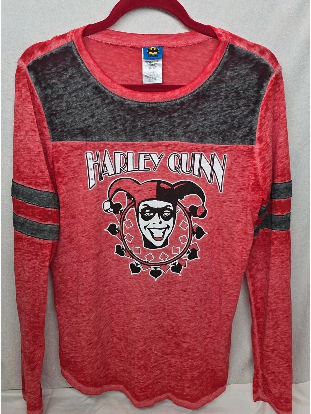 HARLEY QUINN juniors shirt 11/13 long sleeve Batman DC Comics Goth Grunge
